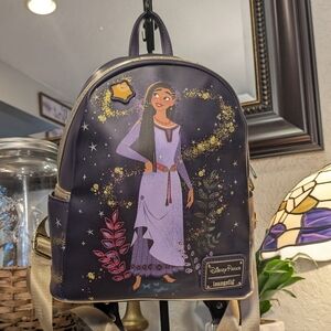 Disney Loungefly Wish Disney Parks Mini Backpack – NWT Purple & Gold Trim
